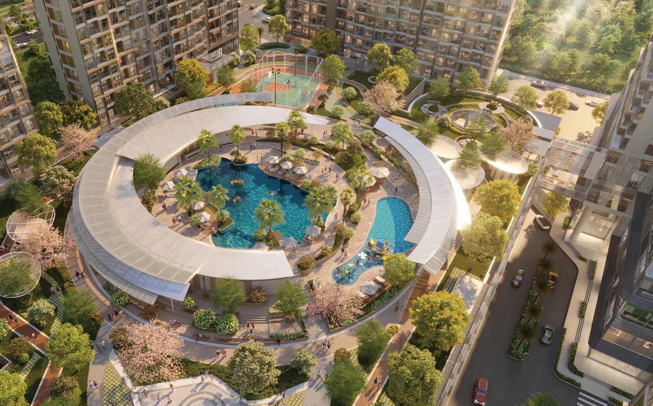 Công viên trên cao Sky Park nhìn từ trên cao