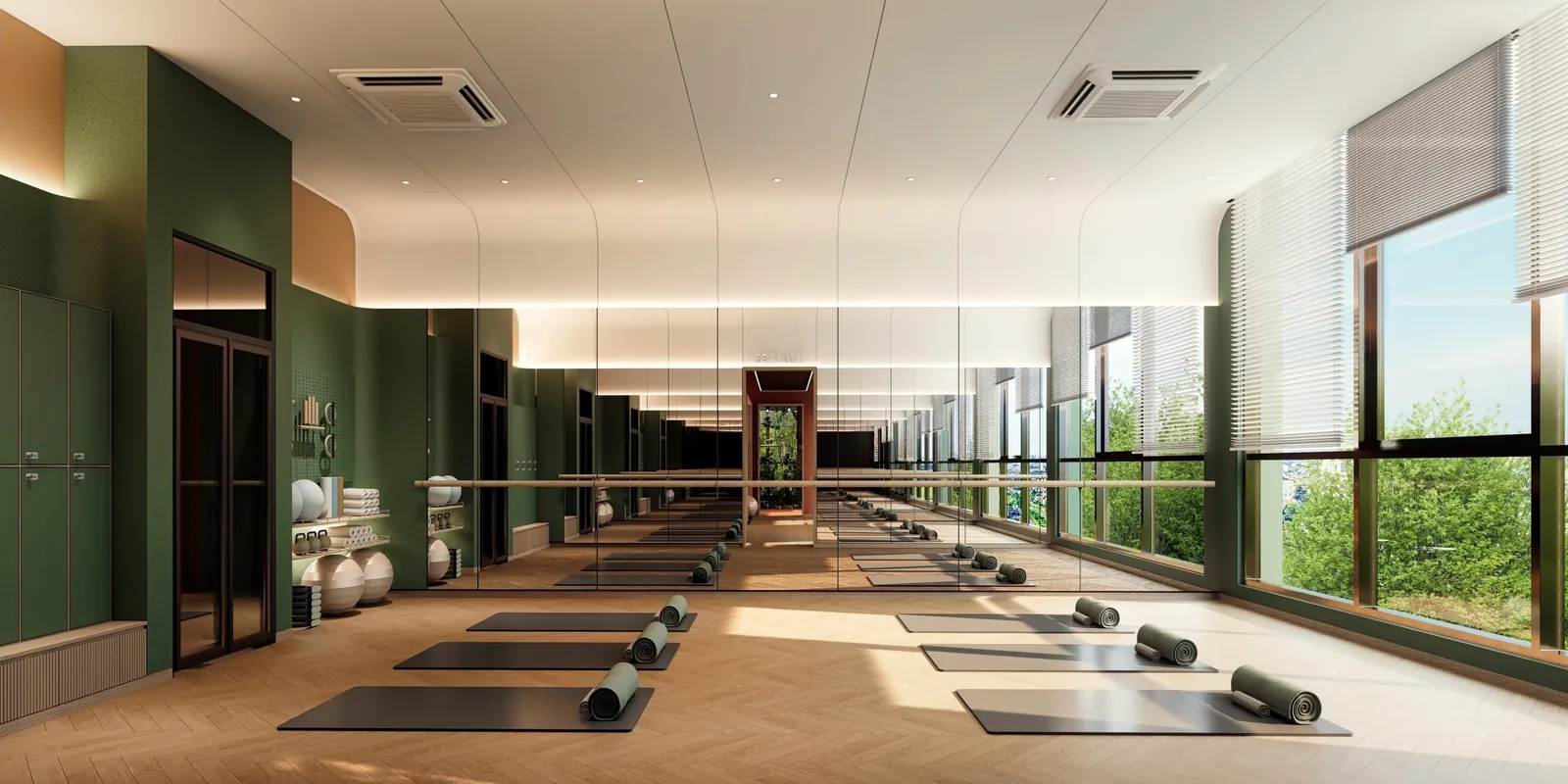 Phòng tập Yoga trong nhà