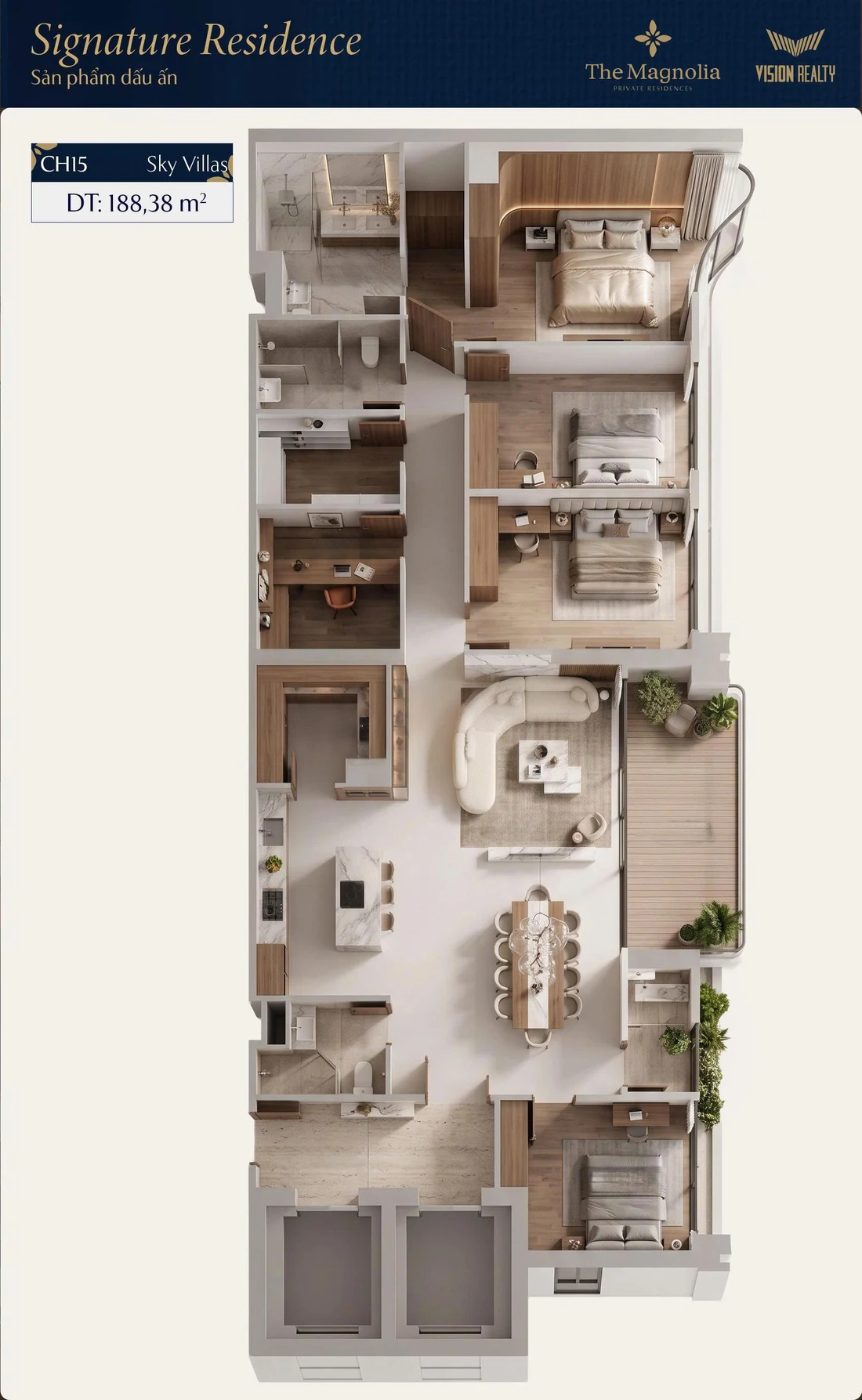 Layout Sky Villa 4PN