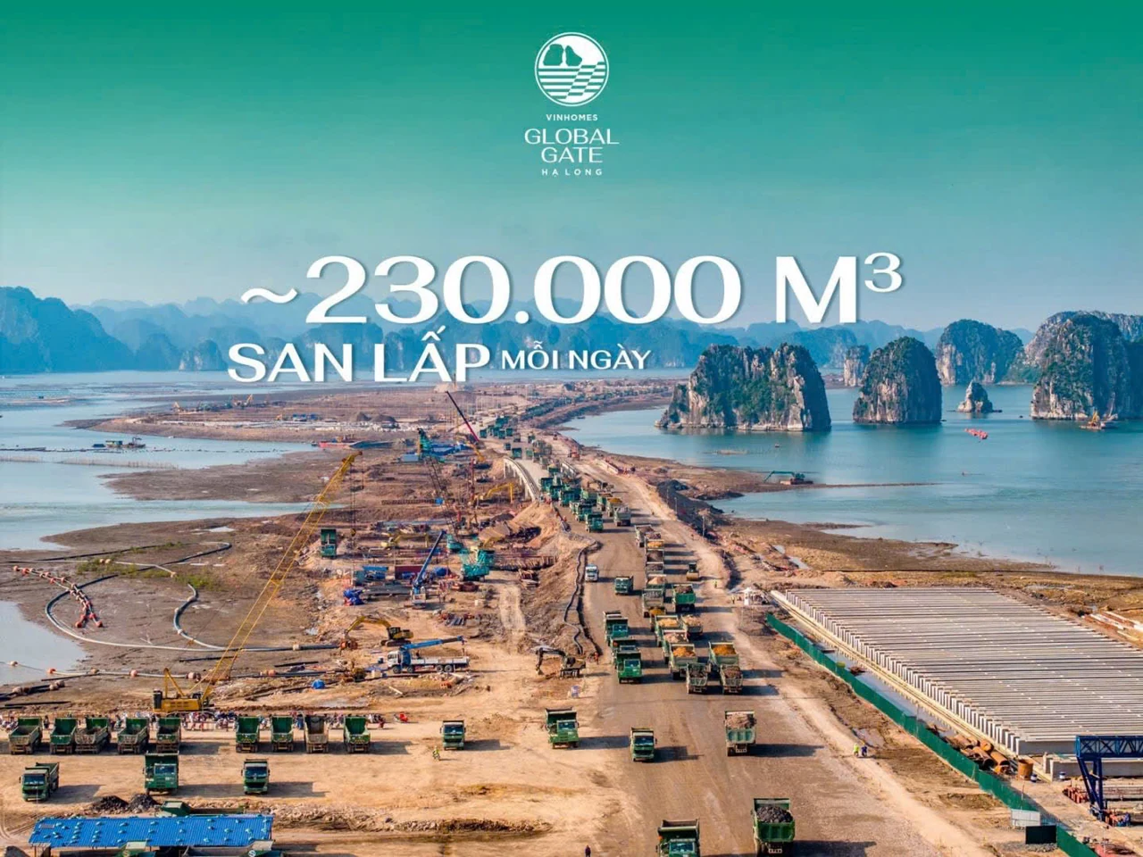230.000 m³ san lấp mỗi ngày