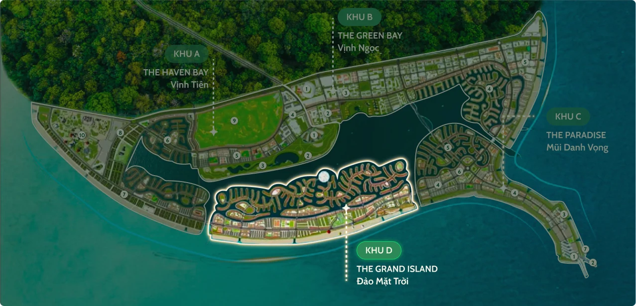 Mặt bằng KHU D: The Grand Island - Đảo Mặt Trời